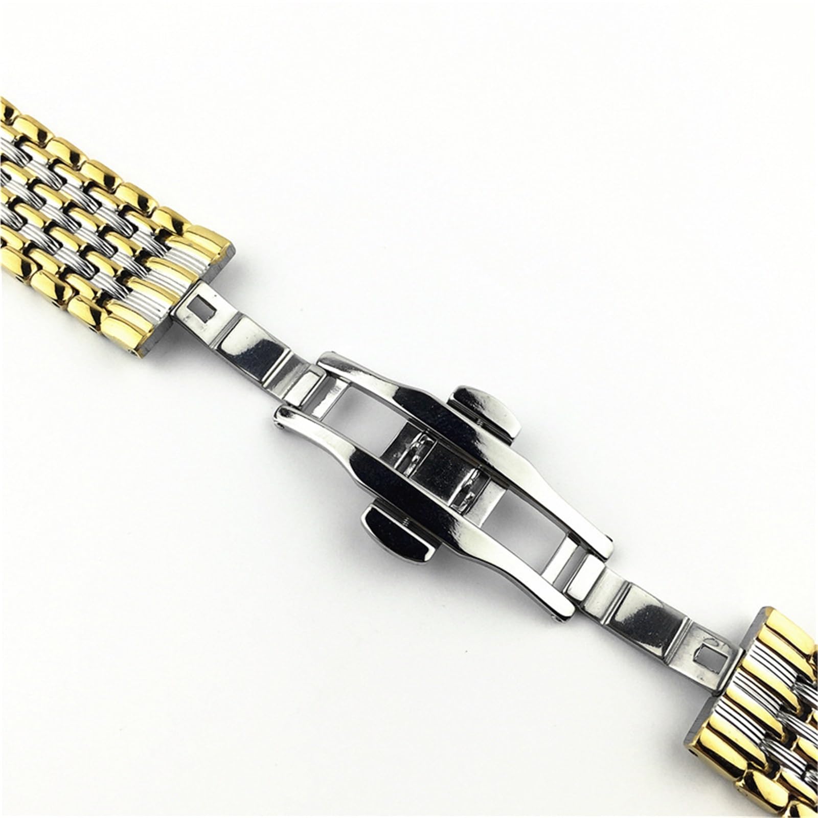 Correa de reloj de acero inoxidable con extremo recto, pulsera de Metal de liberación rápida de 12, 14, 16, 18, 20 y 22mm for hombres y mujeres