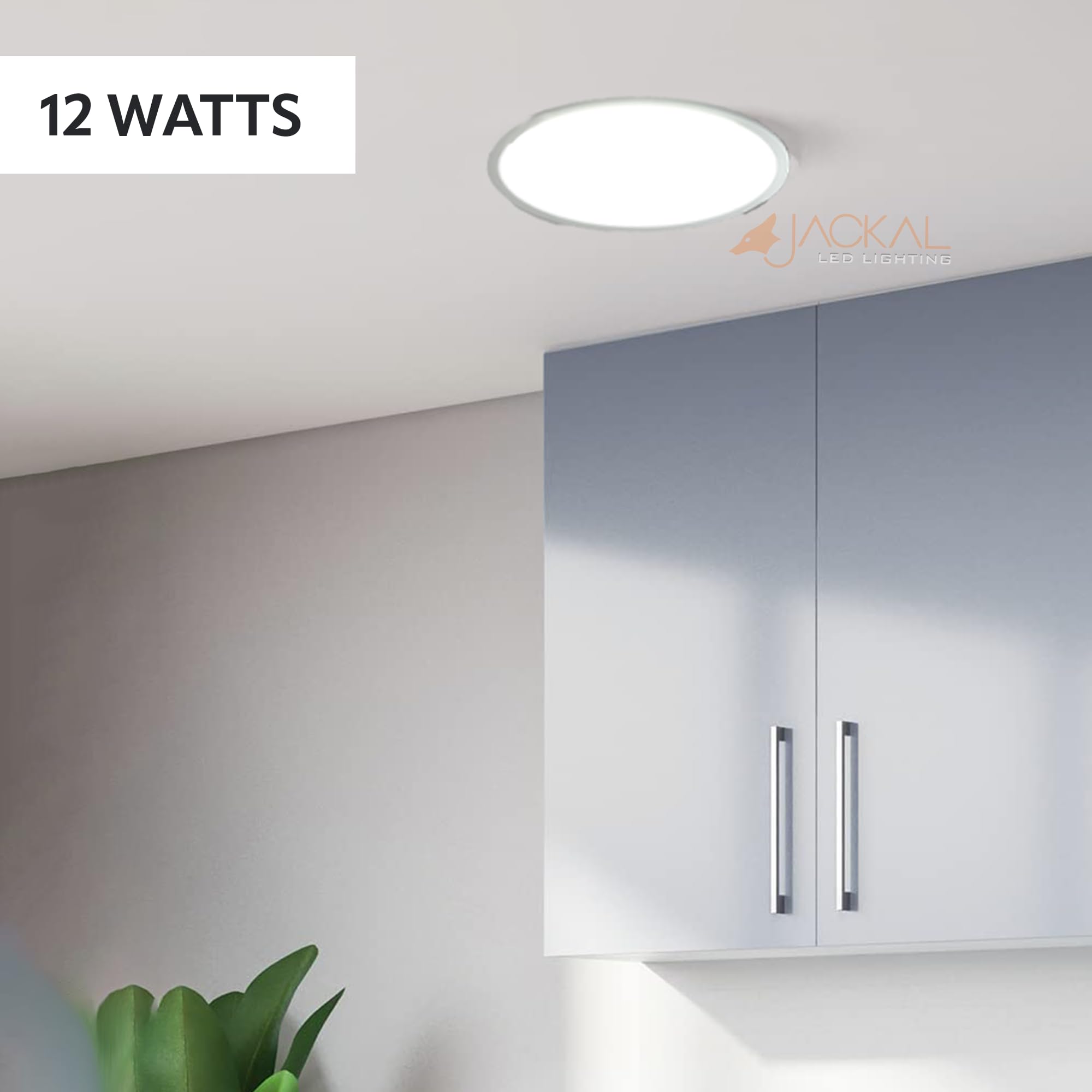 JACKAL® 12 Watts LED Round Deep COB Light - Natural White | Panel Ceiling Light Surface Mounted Spot Light Down Light Wall Lamp | Metal Body LED Ceiling Spotlight Indoor - (12 Months Warranty) 1