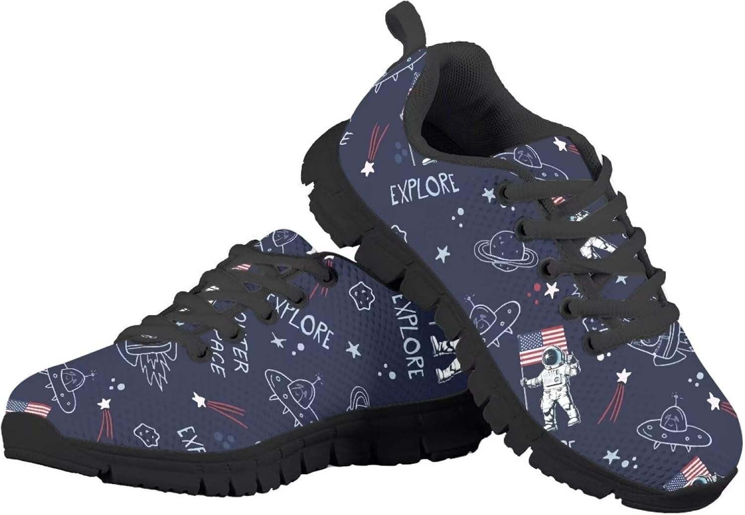 Mumeson Sneakers for Kids,Platform Lace Up Shoes Breathable Mesh Sneaker Outdoor Walking Climbing Hiking Sports 28-36