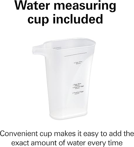 Miniatura 6 de Hamilton Beach Olla eléctrica 6 en 1 para huevos duros, máquina para picaduras de huevos estilo Sous Vide y cazador escalfador, sartén antiadherente