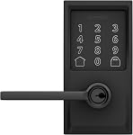Schlage Encode Smart Wi-Fi Lock with Lever Handle, Touchscreen Keypad, Keyless Entry Door Lock, App Control, Alexa, Google Home and Airbnb Compatible, Matte Black, FE789WB CEN 622 LAT