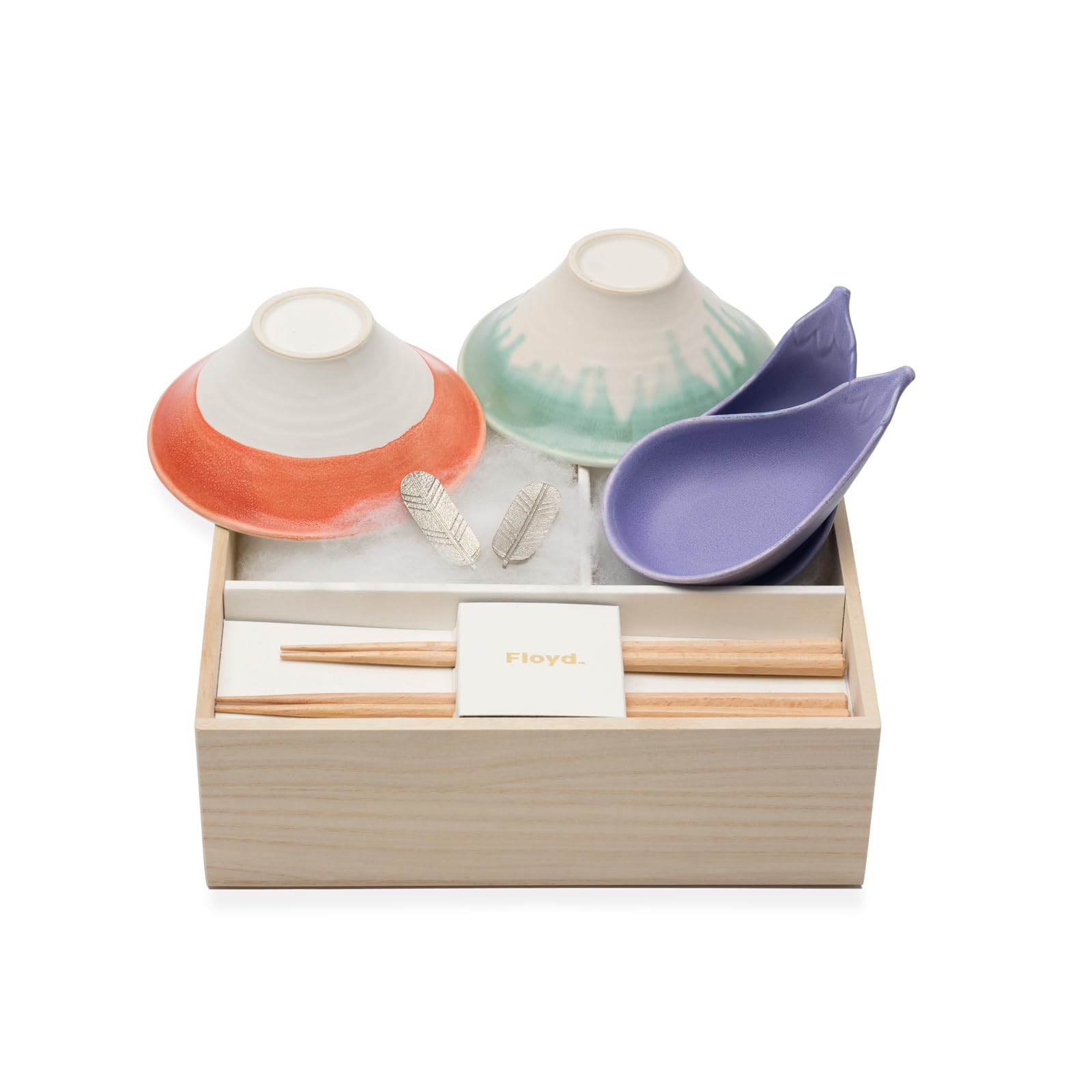 Amazon.co.jp: Floyd (フロイド) 富士山 茶碗 茄子小鉢 箸 箸置き ペア