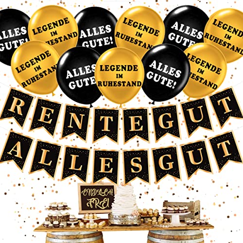 MQIAN Rente Deko Set 'ALLES GUT RENTE GUT'