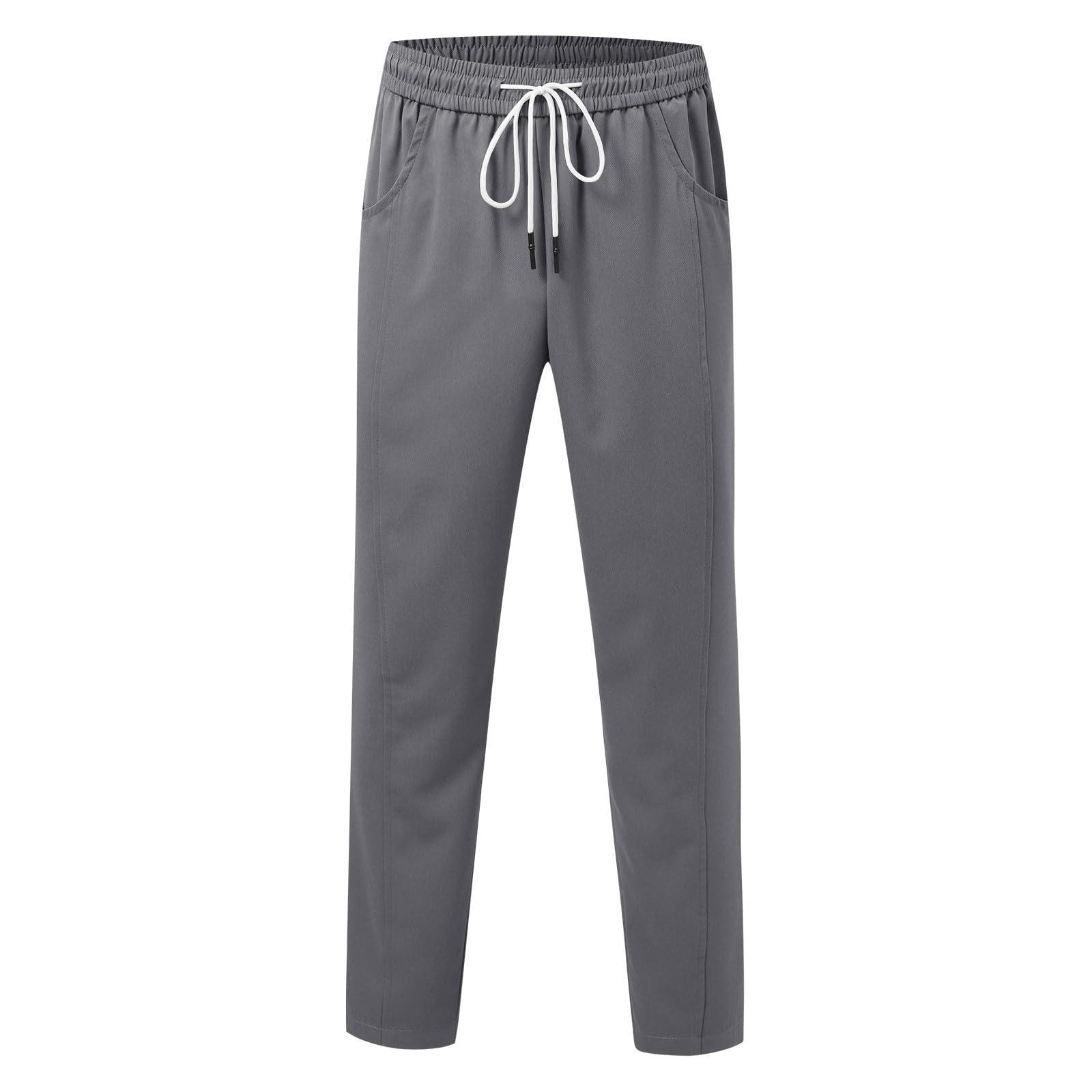 Pantaloni da golf da uomo, slim fit, chino, taglio dritto, vita elasticizzata, pantaloni sportivi lunghi con coulisse, pantaloni per il tempo libero, pantaloni da jogging da uomo, pantaloni da yoga