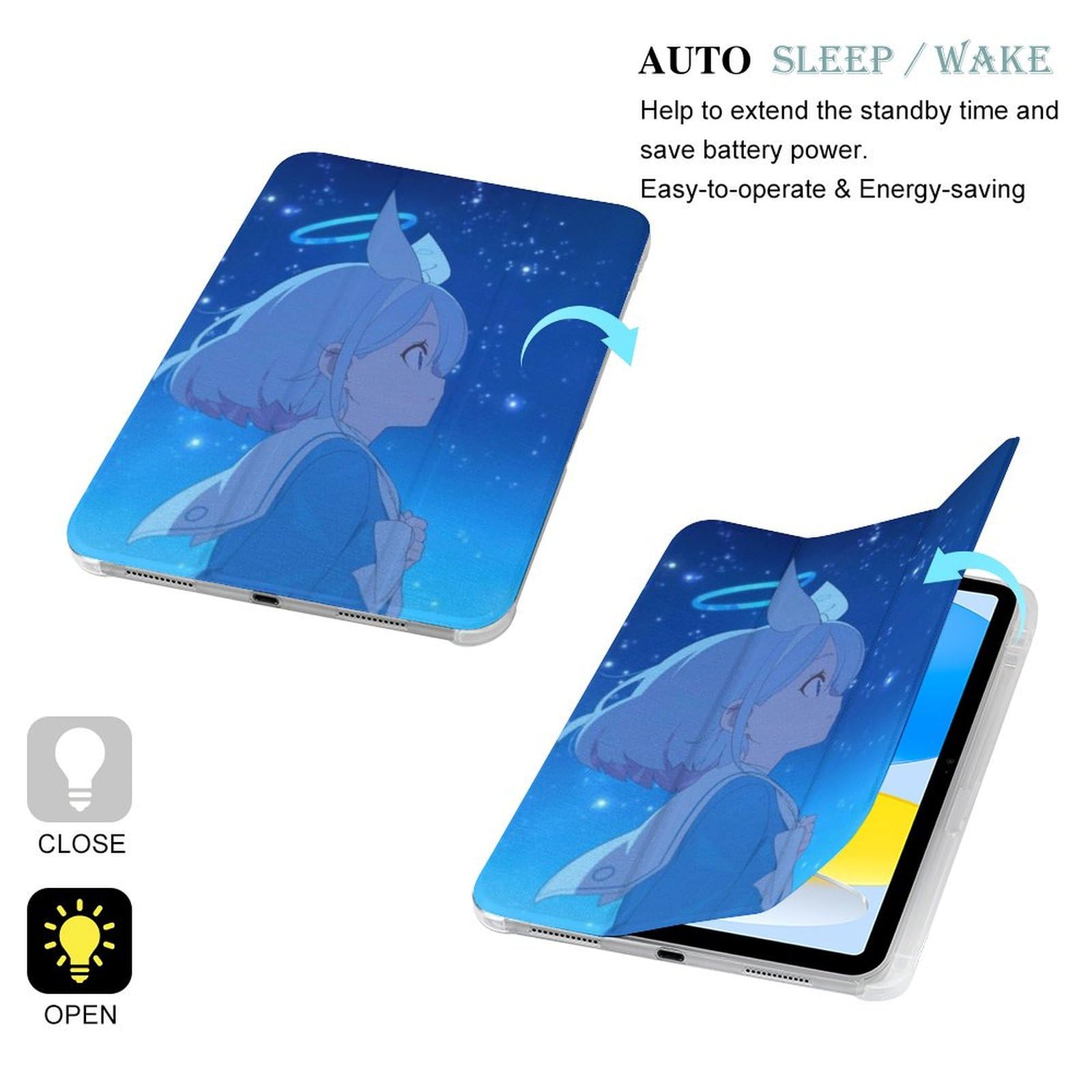 Amazon.co.jp: ブルーアーカイブ iPad ケース 9.5インチ 10.5インチ