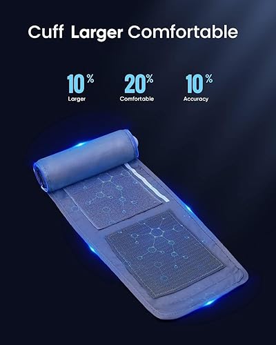 Miniatura 3 de AILE - Monitor de presión arterial, máquina de presión arterial superior del brazo (8.7-16.5 pulgadas ajustable), brazalete automático de presión