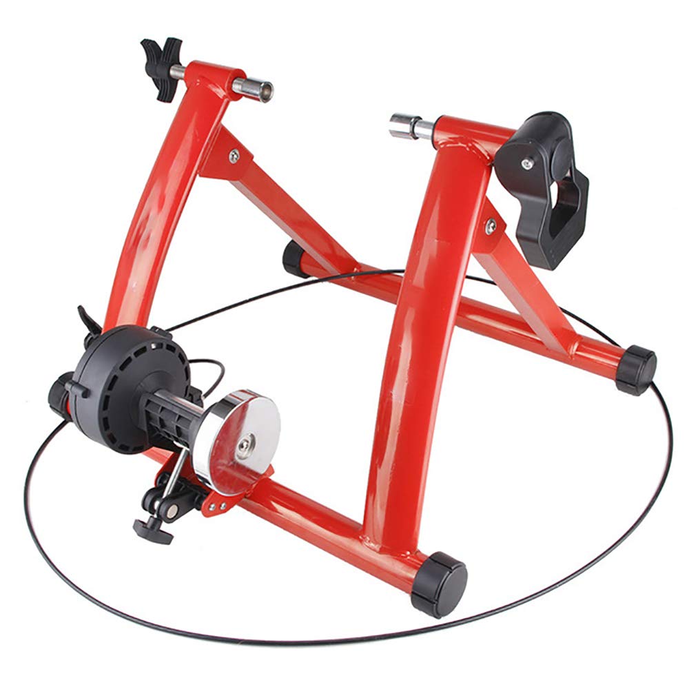 BATLAM Fahrrad-Turbo-Trainer, Faltbarer Indoor-Fahrradtrainer-Ständer, Rauschunterdrückung, magnetoresistive Reitplattform, Turbo-Trainer für Fahrräder 26-28 Zoll,Grün (Rot)