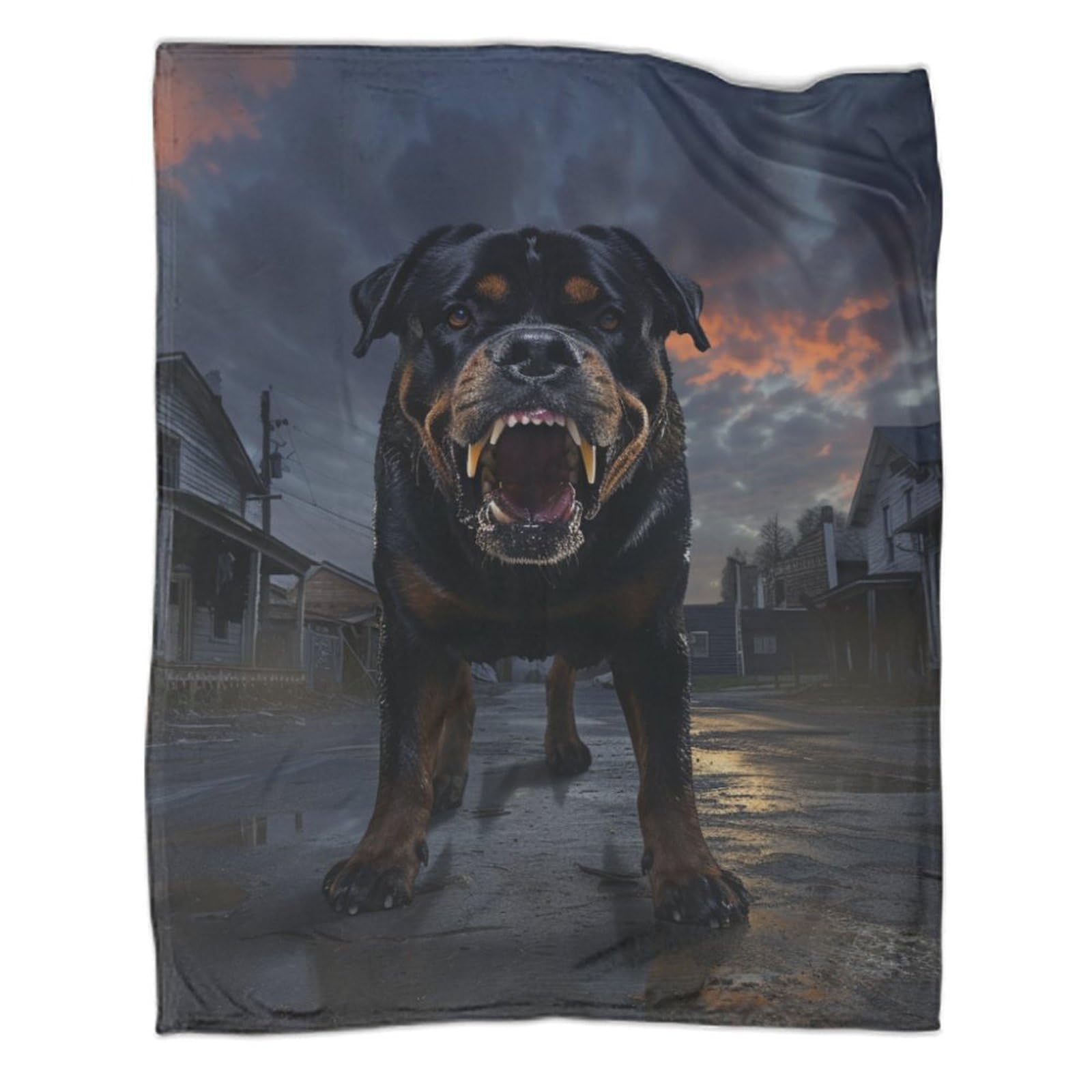 Couverture chaude Rottweiler plaid ultra moelleux contre le froid au salon