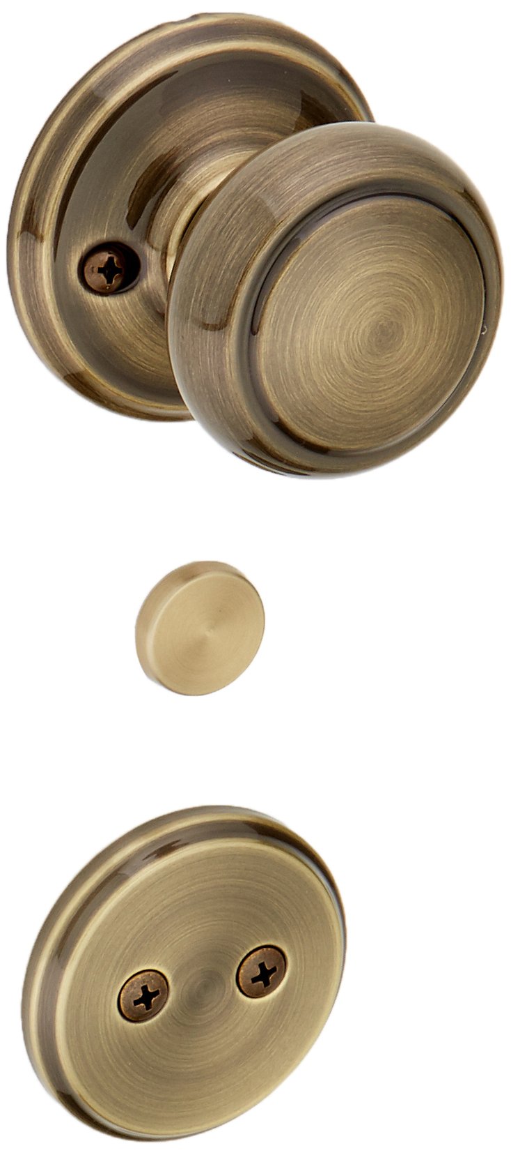 Schlage F94AND609 Antique Brass Andover Knob Dummy Interior Pack