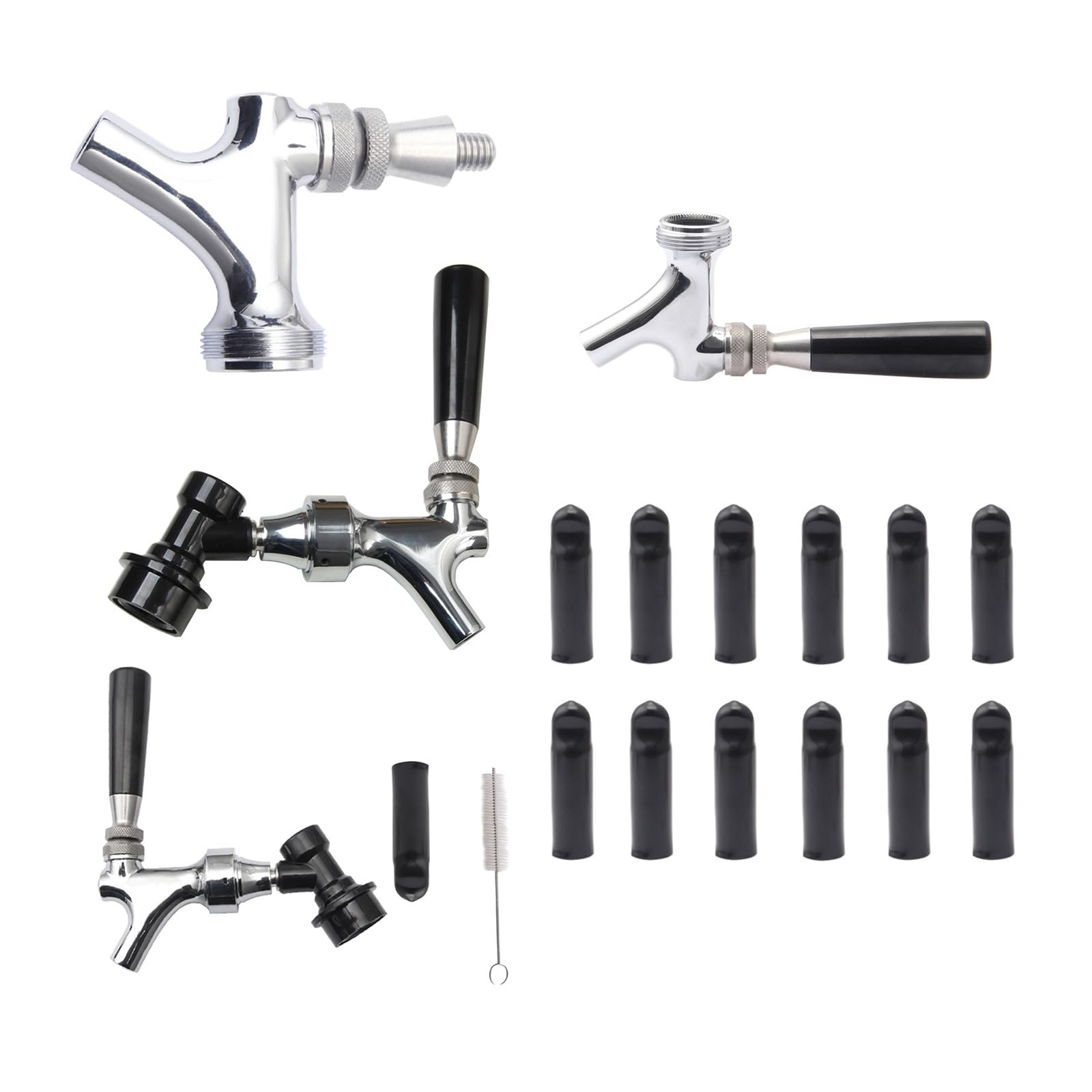 Grifo para barriles de cerveza fácil de instalar con desconexiones rápidas de acero inoxidable Grifo para barriles para fiesta para control de flujos precisos Bloqueo de bola Grifo para cerveza