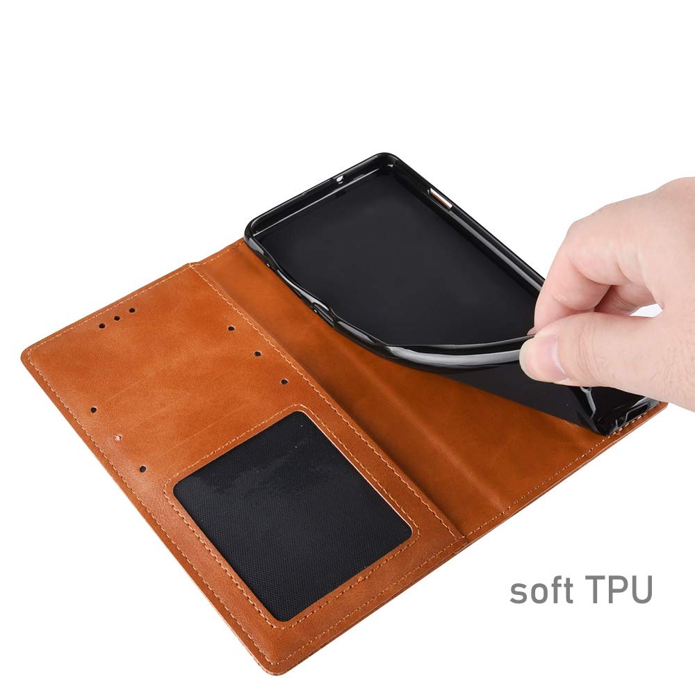 Custodia Portafoglio Con Supporto Per Wiko View 5 E View 5 Plus – Pelle PU, Chiusura Magnetica, Slot Per Carte, Colore Rosso - 4