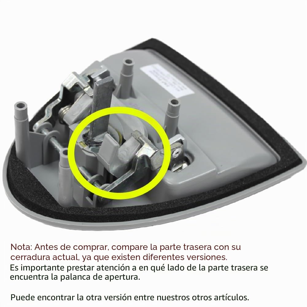 FAP - Cerradura exterior para puerta de caravana, sistema FF Triangle 1, gris (G)