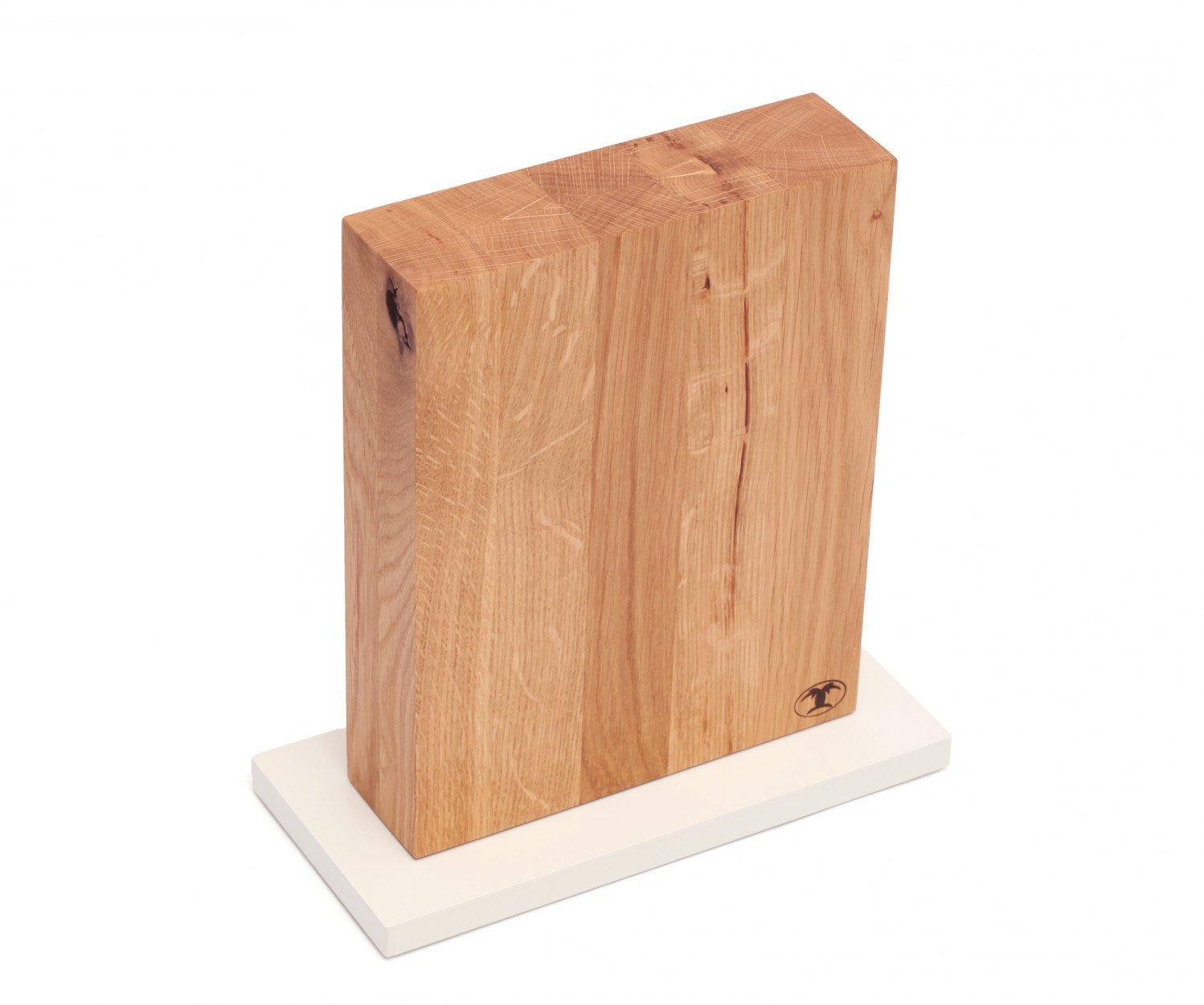 Blockwerk Magnetblock für 8 Messer, Eiche, weiß
