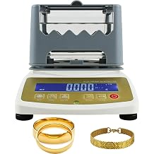 Precious Metals Analyser and Gold Silver Testing Machine, Gold Purity Analyser with Weighing Precision 0.01g, for Gold, Platinum Density in Research Applications 600K