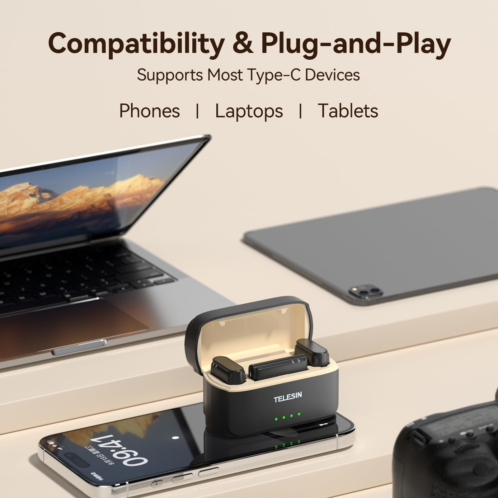 Amazon.com: TELESIN°Wireless Lavalier Microphone with Charging