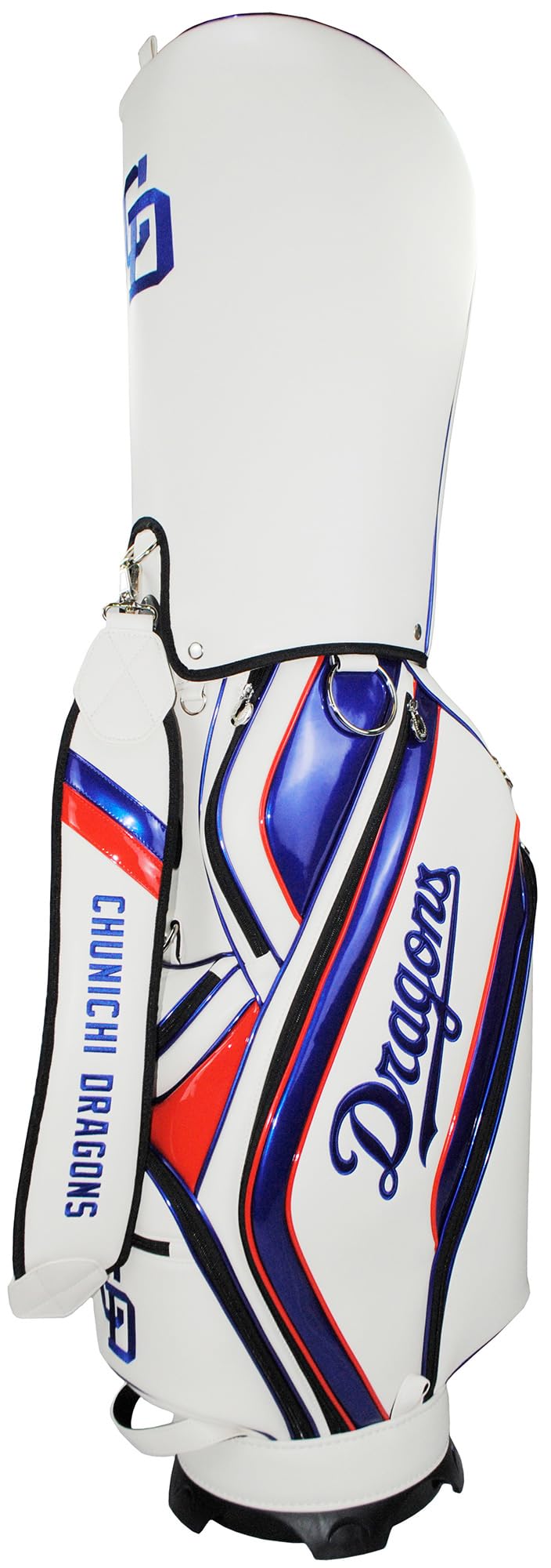 LEZAX Chunichi Dragons CDCB-5415 9.5 Type Caddy Bag, White