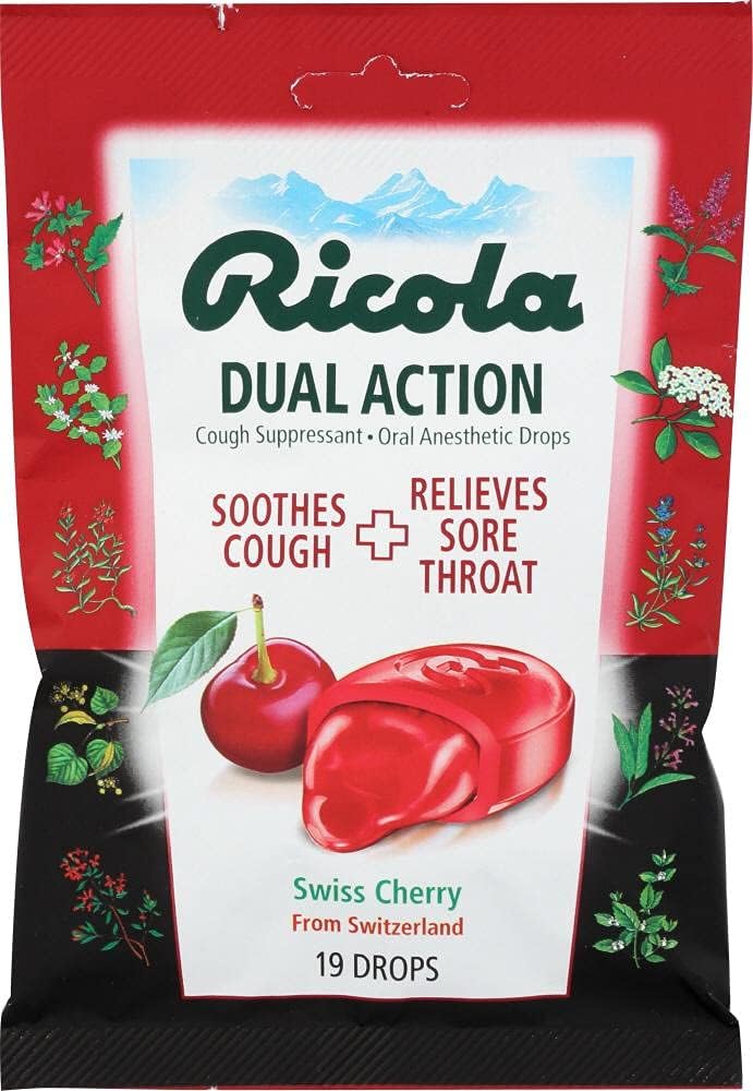 RICOLA Cherry Dual Action Cough Drops, 19 CT Health & Household