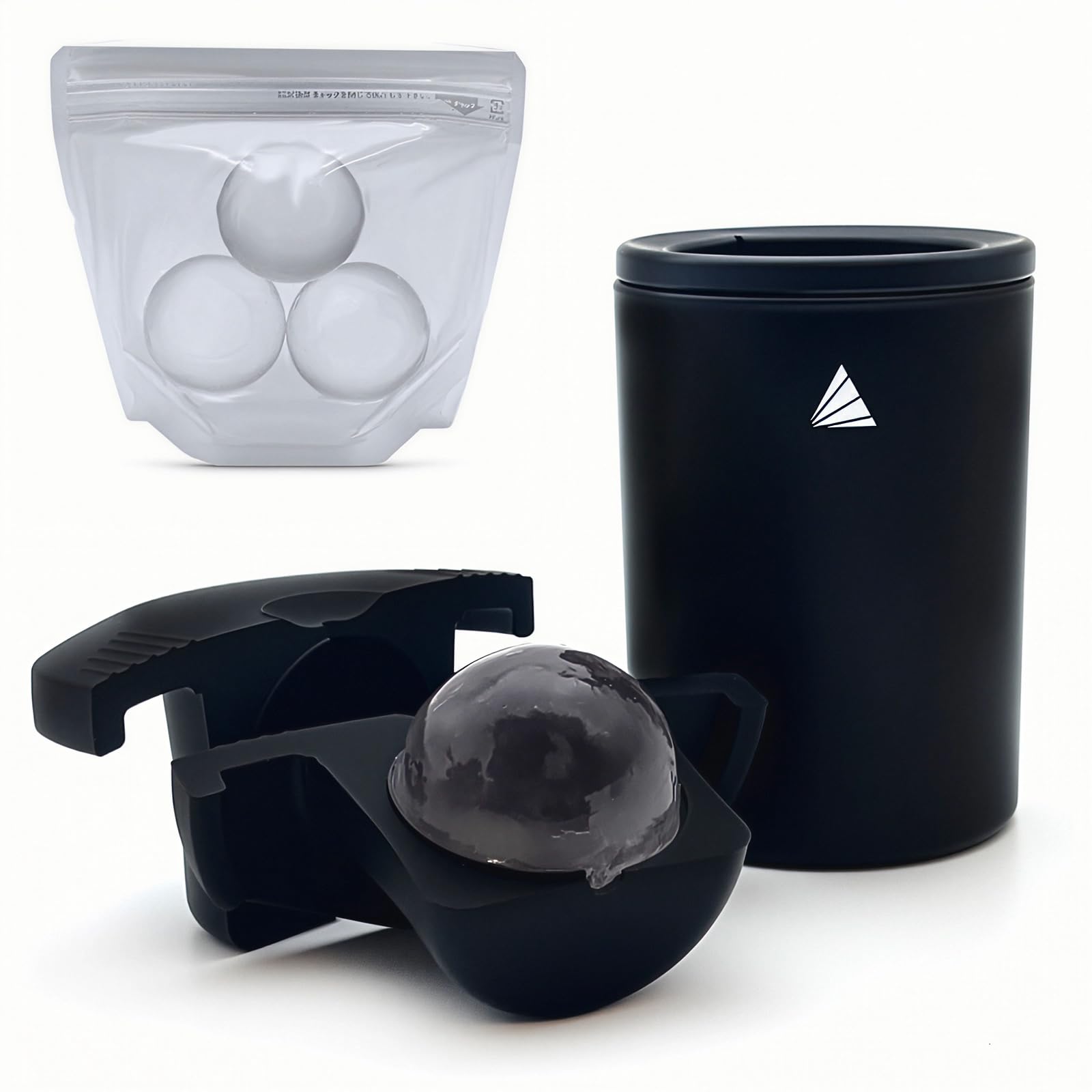 Amazon | Amber Ark クリスタルアイスメーカー 透明氷製氷器 丸型氷1個