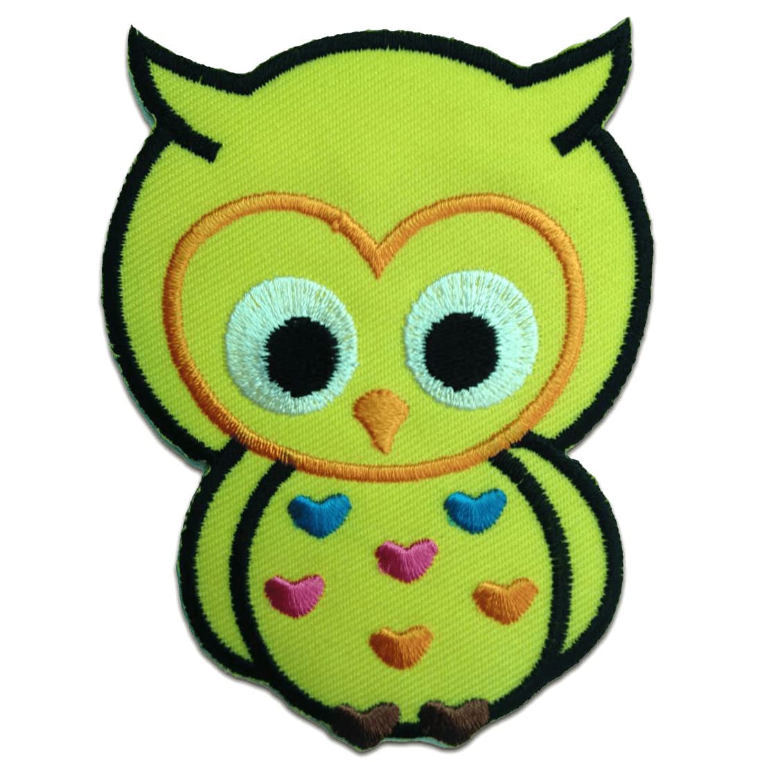 XXL gufo animale bambini - Toppe termoadesive Patch Toppa ricamate, misura: 29,8 x 20,1 cm