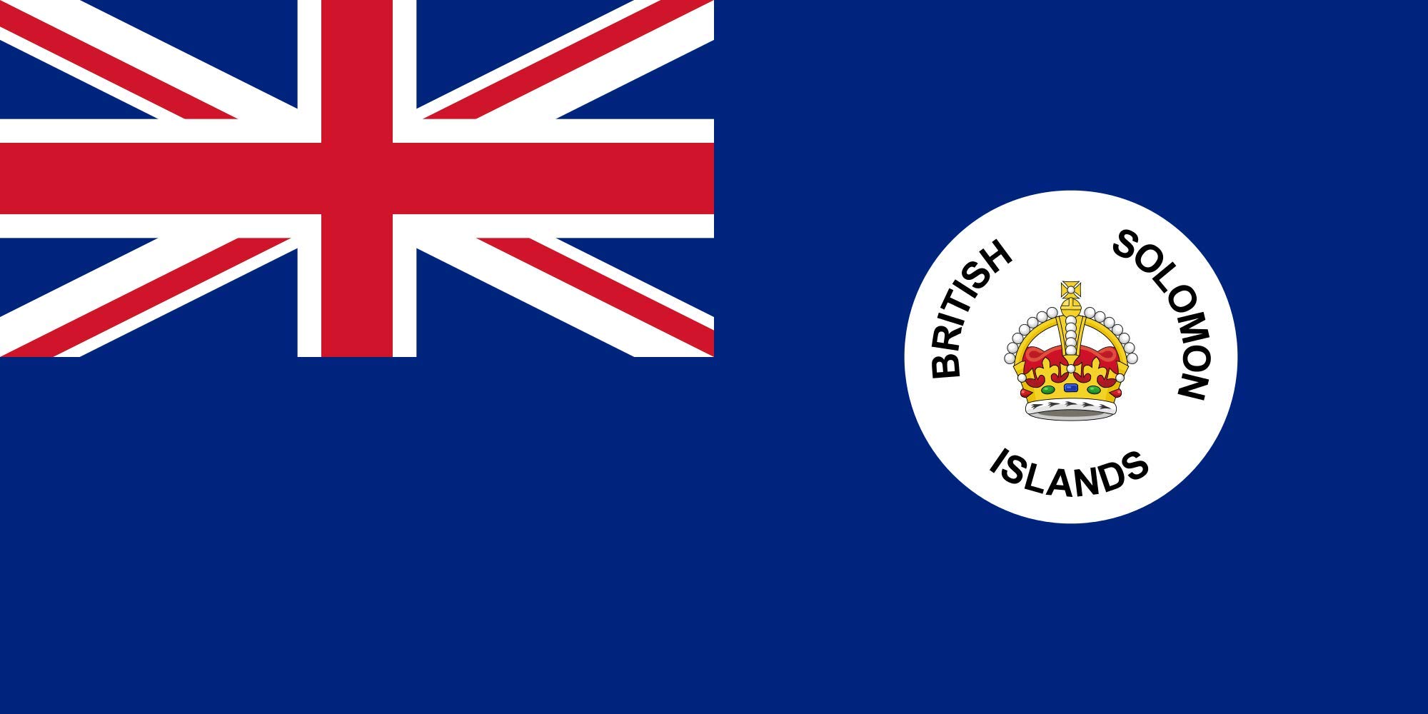 Drapeau Solomon Islands 1906-1947 grand pavillon historique gouvernement britannique
