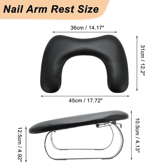 VOCOSTE Nail Arm Rest Arm Rest for Nails Nail Wrist Rest with Phone Holder