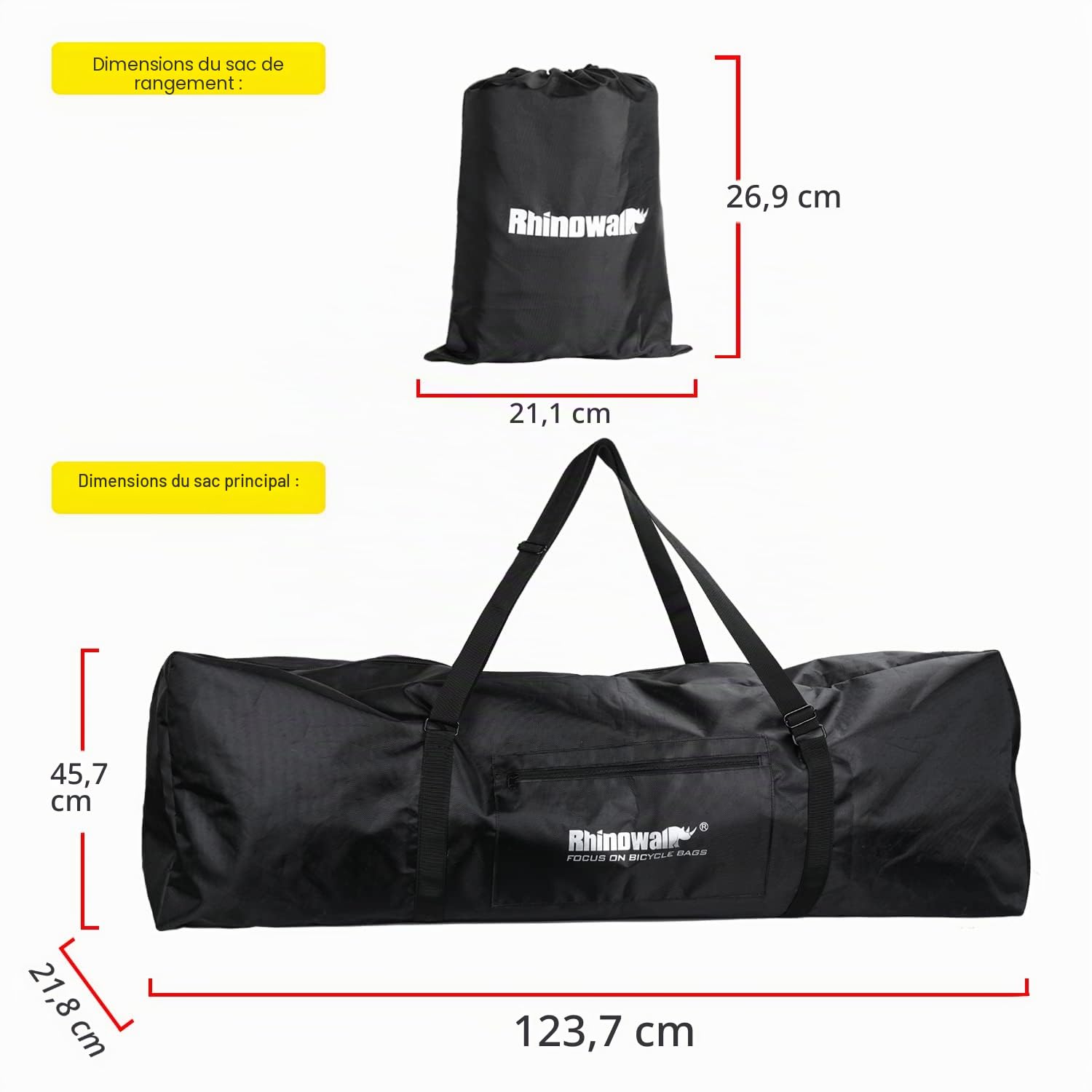 Rhinowalk Sac de Transport Pliable pour Scooter électrique Xiaomi Mijia M365 étanche et Portable pour Scooter électrique Sac de Rangement Housse Sac à Main Sac à bandoulière