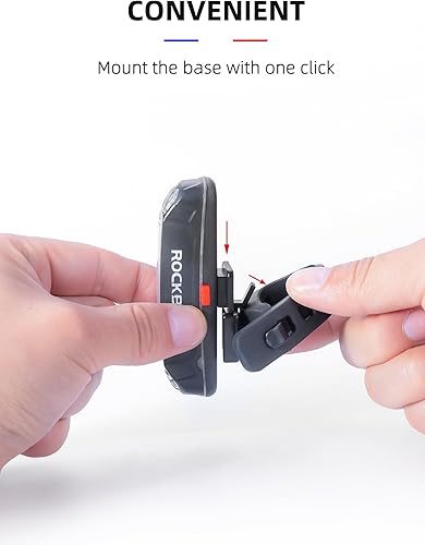 Miniatura 8 de ROCKBROS Luz trasera de bicicleta USB recargable LED luz trasera de bicicleta 6 modos IPX4 luz trasera de bicicleta para conducción nocturna