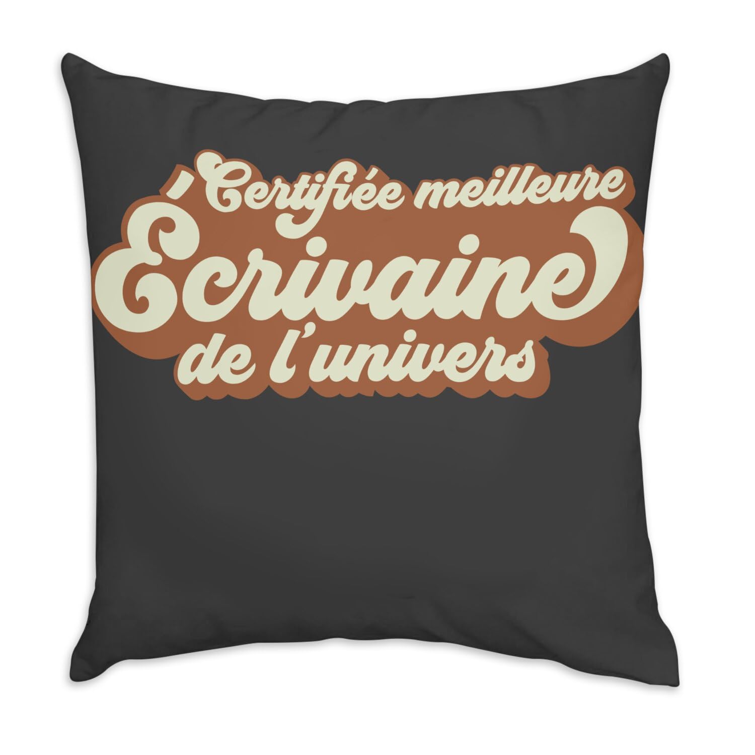 Coussin velours noir fatigue lombaire 40x40 cm confort assise pour écrivaine