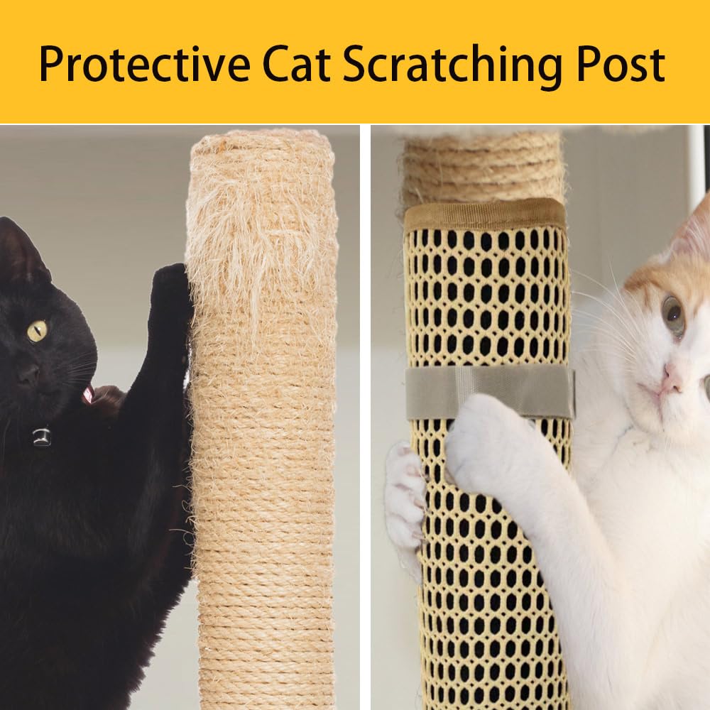 Almohadilla para rascar para Gatos Envuelta Alrededor de un Poste rascador de Gato, Almohadilla de Lima de uñas de Gato para uñas con Grano de óxido de Aluminio 80, rascador de Lima de uñas de