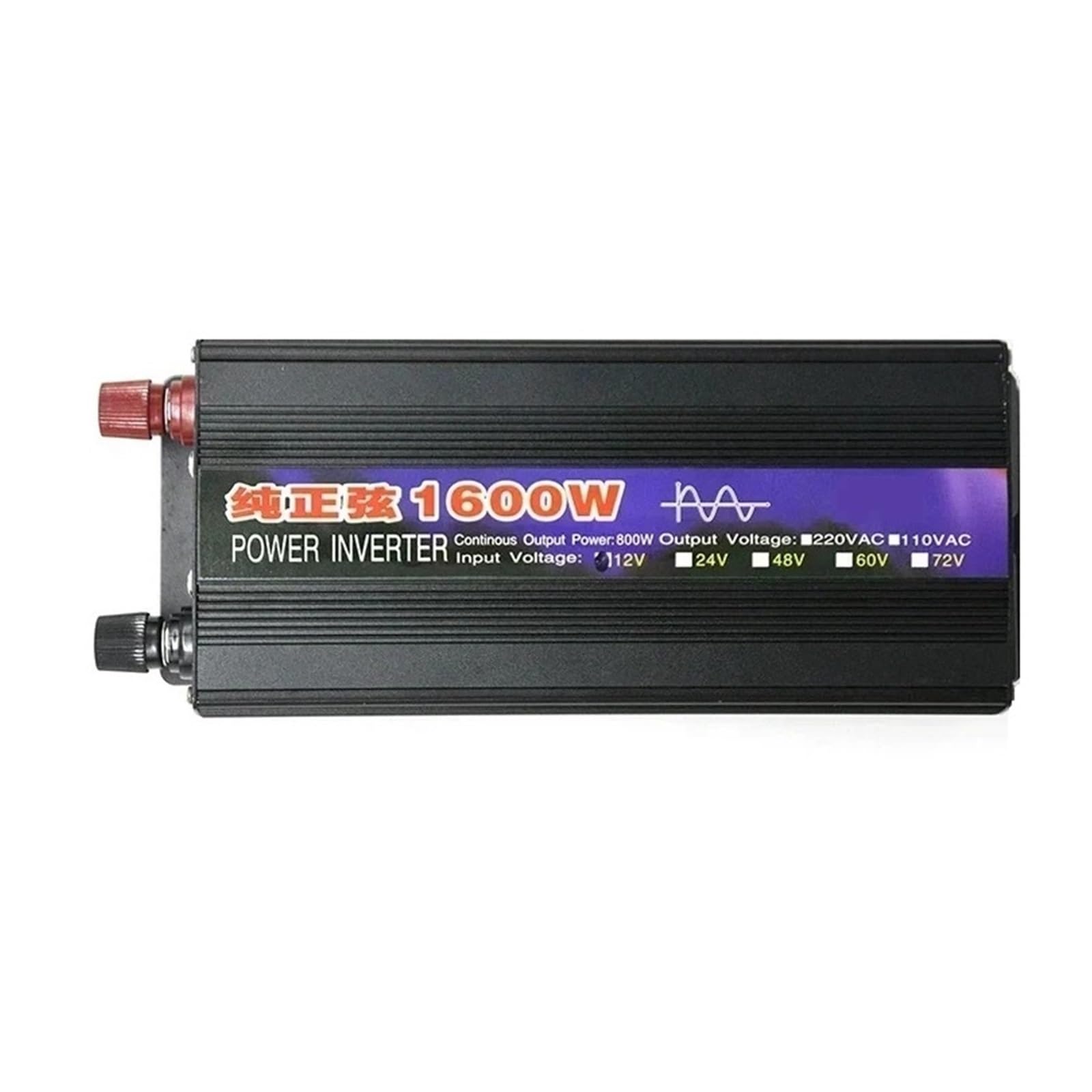 Inverter a Onda sinusoidale Pura da 2600 W/2000 W/1600 W/1000 W, convertitore di Tensione da 12/24/48/60 V, Inverter di Potenza con Display LED (1600 W, 48 V, 50 Hz)