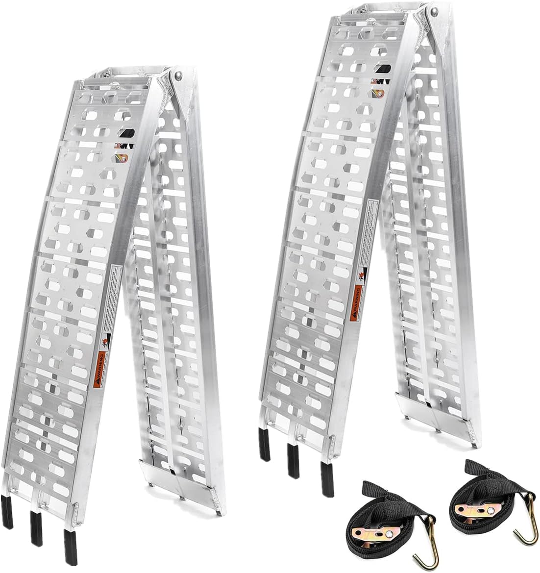 Sefzone Loading Ramps 7.5ft 2Pcs, Aluminum Folding ATV Ramps with 1500lbs Max Load Capacity, Portable Powersports Loading Ramps for Pickup Truck, Lawn Mower, Motorcycles, w/ 2 Load Straps : Industrial & Scientific