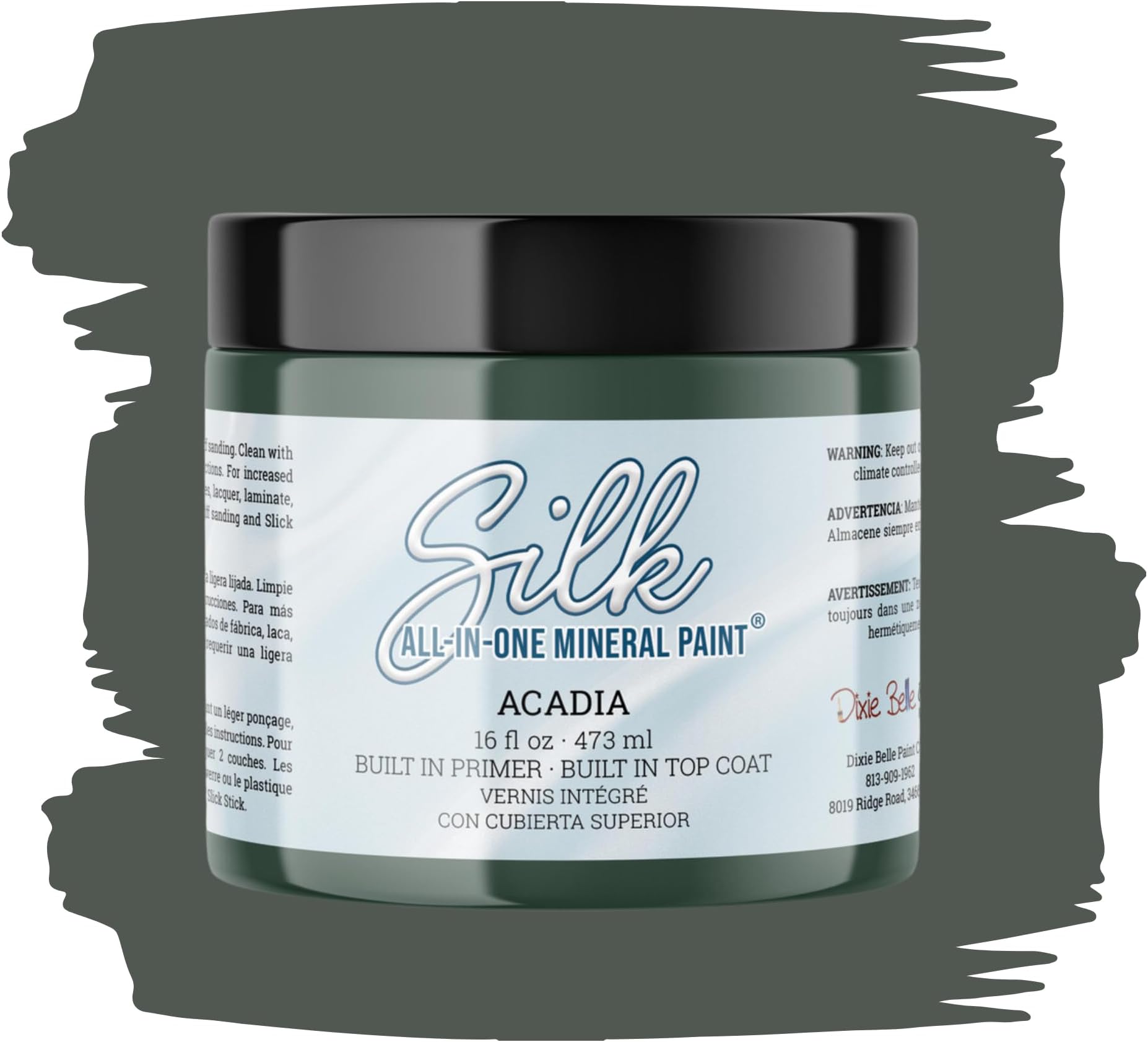 Dixie Belle Silk All-in-One Mineral Paint | Acadia (16oz) | All-in-One