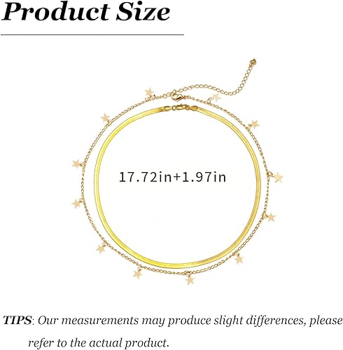 Miniatura 6 de Tiantian - Gargantilla de estrella chapada en oro para mujer, joyería de estrella de luna, rellenos estéticos de Navidad y regalos de cumpleaños
