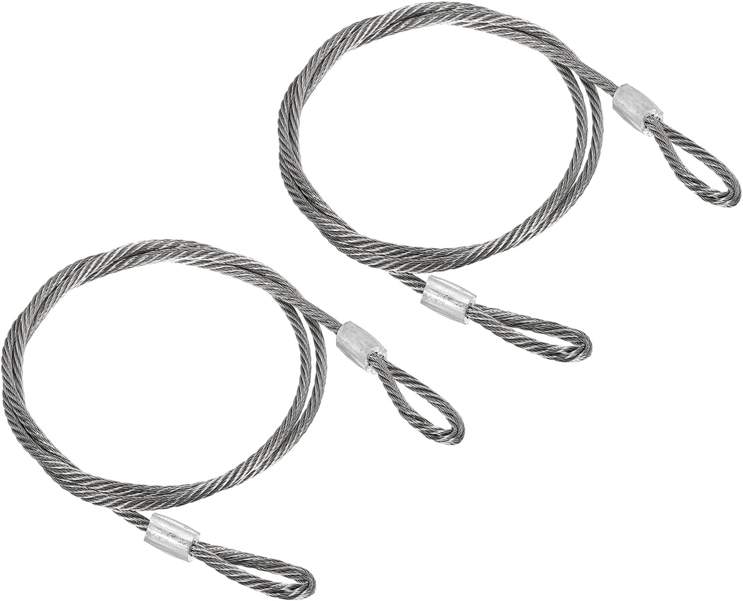 PATIKIL Stainless Steel Lanyard Cable 1.5mmx20cm, 4 Pack Eyelets Ended - View #2