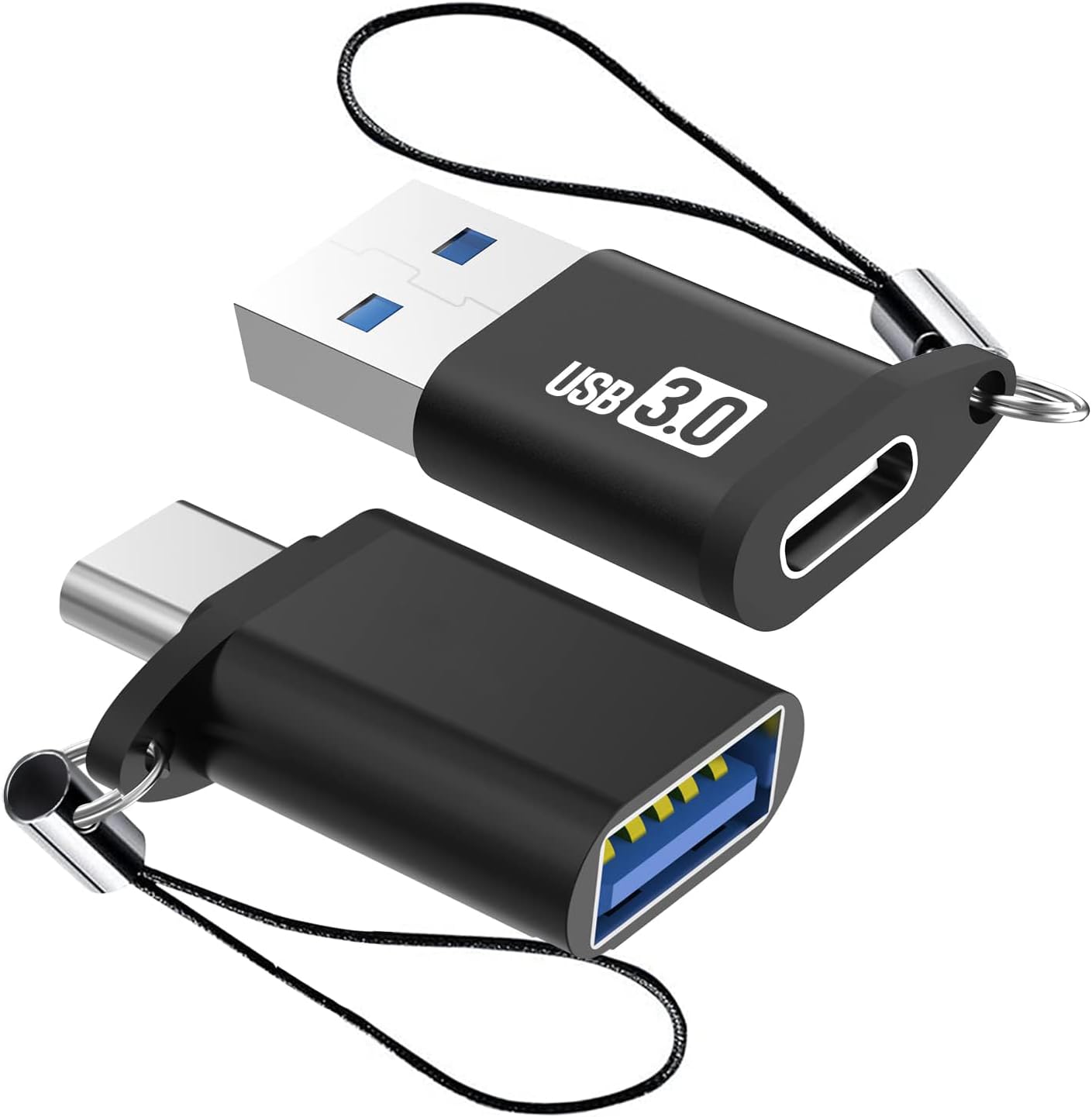 HLLYLL 2 Pack C, USB Type-C Charger Converter for Smartphone/Laptop/Car/Power Bank/Hubs/Headphone/Mic, etc