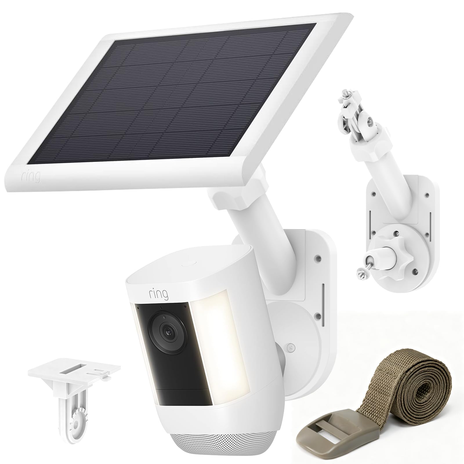 Support caméra de surveillance sans perçage multiple pour associer objectif et panneau solaire