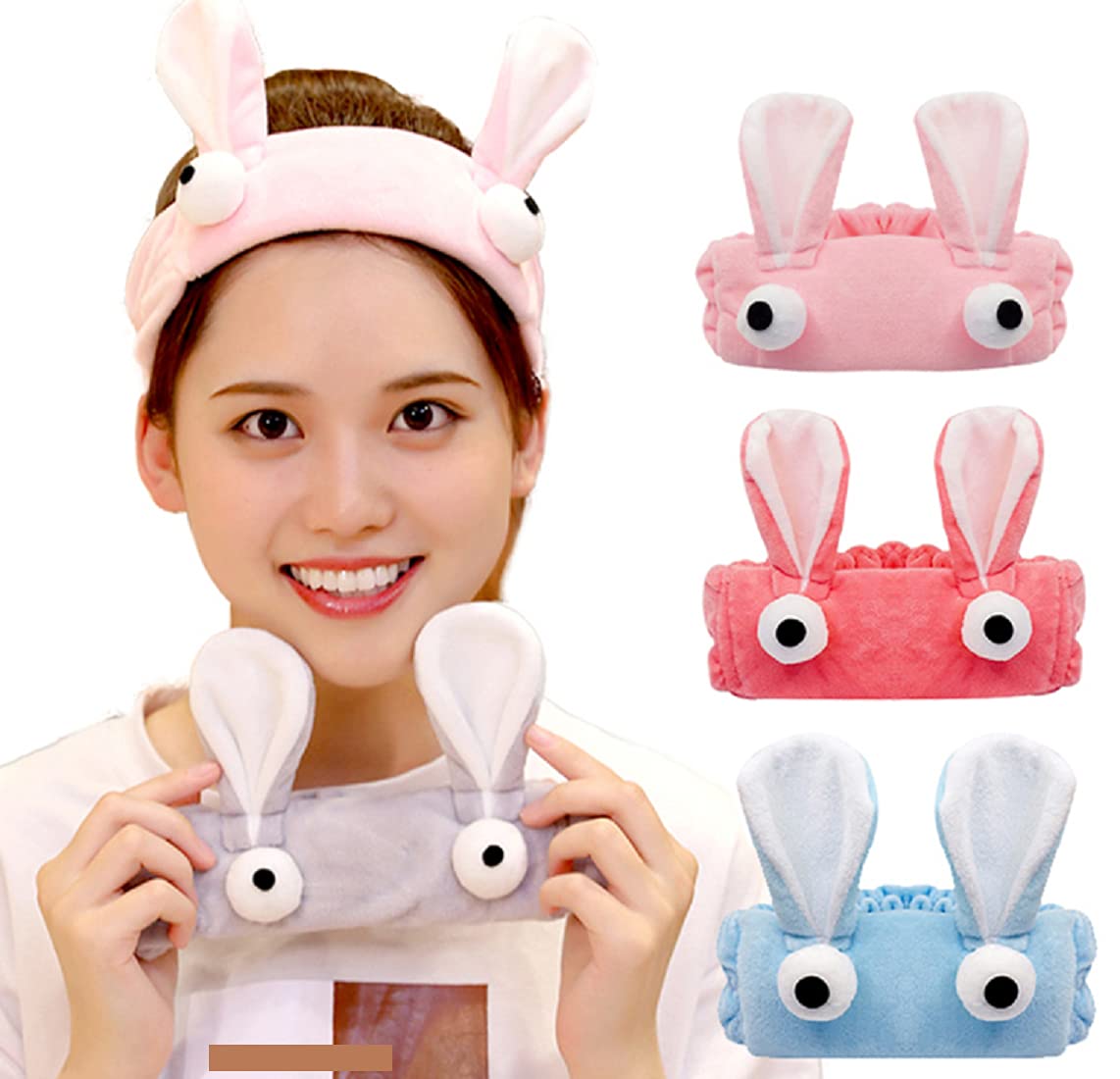 Proplady Stylish Ultra Soft Fur Bunny Ears Head Band Hair Band for Baby Girls, Girls & Women|Stylish Everyday Head Wrap Head Band