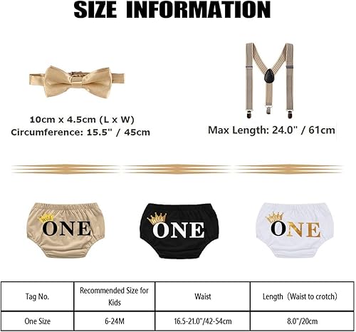 Miniatura 5 de MYRISAM Wild One - Traje de pastel para niño para primer cumpleaños, sesión de fotos con estampado de flores, tirantes y corbatín, disfraz de baby