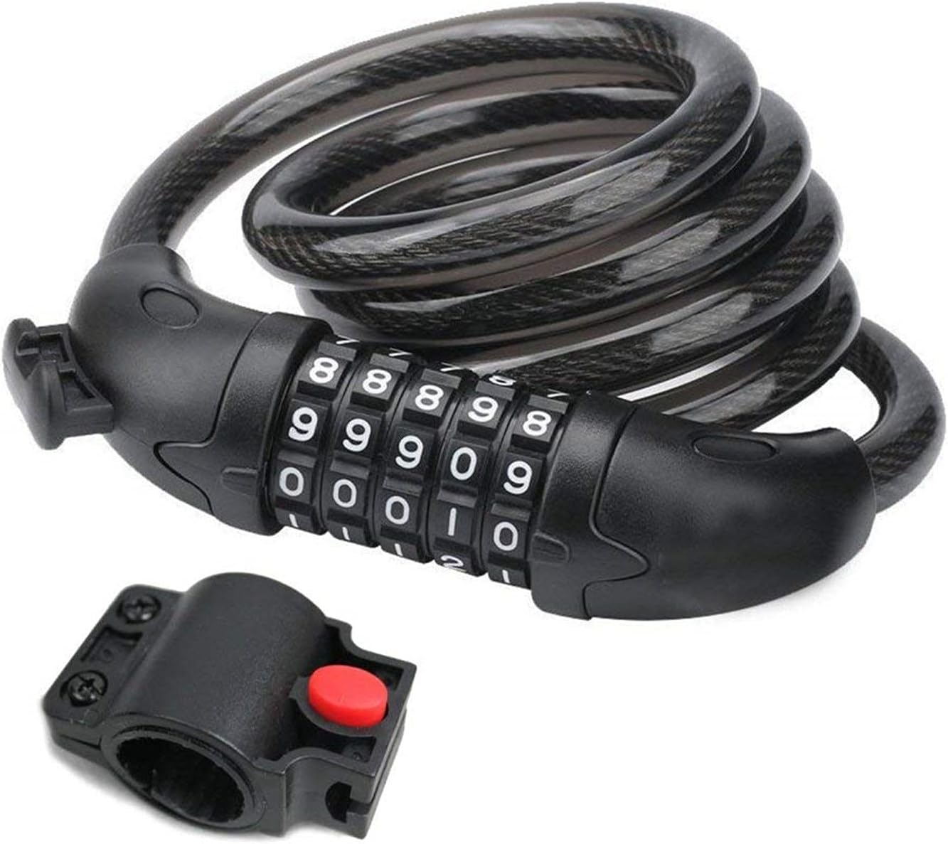 Tonyon Code Lock Resettable 5 Digit Universal Bike Wire for Bicycle Outdoors