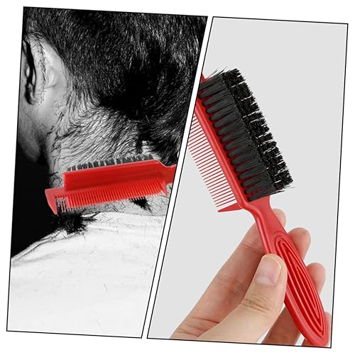 Miniatura 6 de KALLORY 2 unids 2 cepillo pequeño de doble cara cepillo para barba peine de corte de pelo doble cara Peines de peluquería profesional peine salón