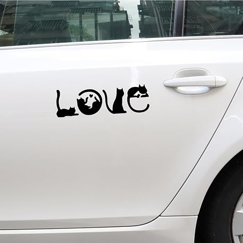 Miniatura 6 de Varios adhesivos negros de la ventana del coche de los gatos empaquetados productos con diferentes formas