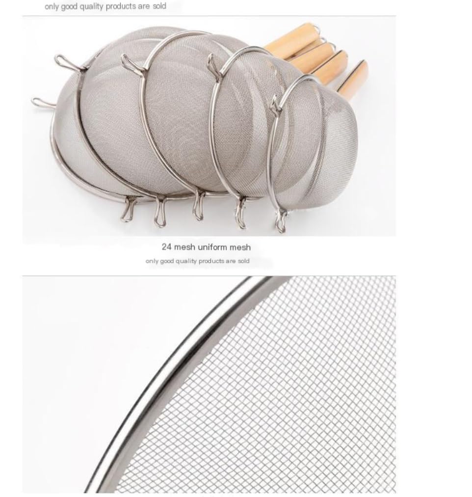 Schaumlöffel, Sieb Sieb Netz Kochen Mesh Sieb Sieb Sieb Sifter Drop Erweiterbar Braten Küche Schaum(20cm)
