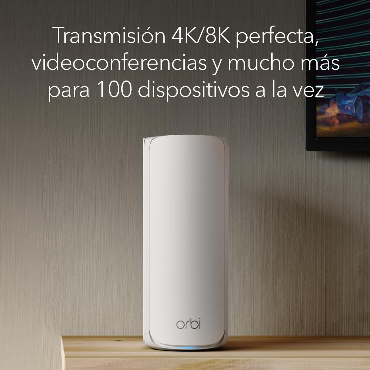 NETGEAR Orbi 770 | Sistema Mesh WiFi 7 | RBE773 | Router WiFi 7 y 2 satélites | hasta 11 Gbits/s | Alcance 540 m² | Soporta 100 Dispositivos | Puerto Internet 2.5GB | Tribanda BE11000 | Blanco