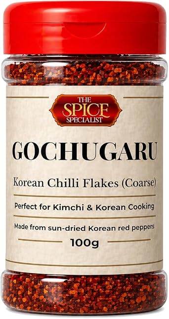Gochugaru Chilli Flakes Coarse   Authentic Red Pepper Flakes for Kimchi & Korean Cooking, Sun-Dried, 100g | The Spice Specialist