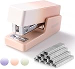 Mini Stapler avec 830 Agrafes, petits agrafes mignons, 25 Capacité de la feuille, Bleu Fluide