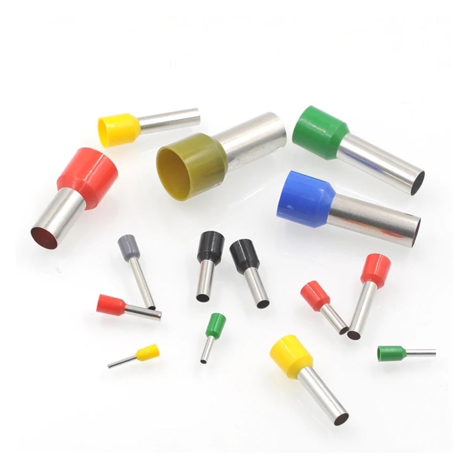 170 szt. izolowane zaciski zaciskowe złącze przewodów elektrycznych E1510 E2510 E6012 E16-12 tuleje kablowe VE 16-6AWG 1,5-16 mm2