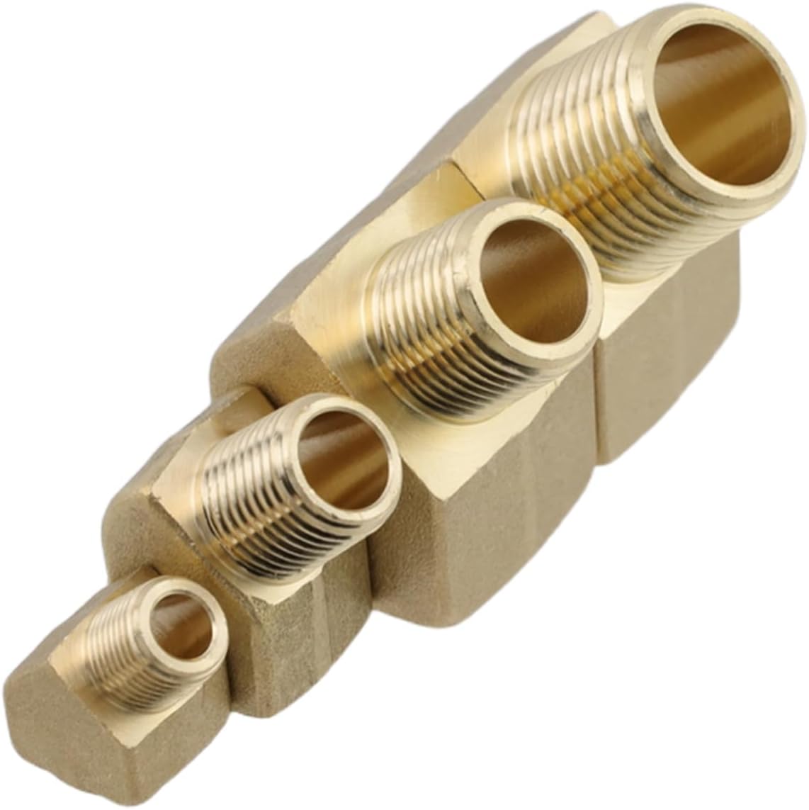 Semetall 8Pcs 45 Degree Street Elbow 1/8" 1/4" 3/8" 1/2" NPT Male To NPT Female Brass Pipe Fitting