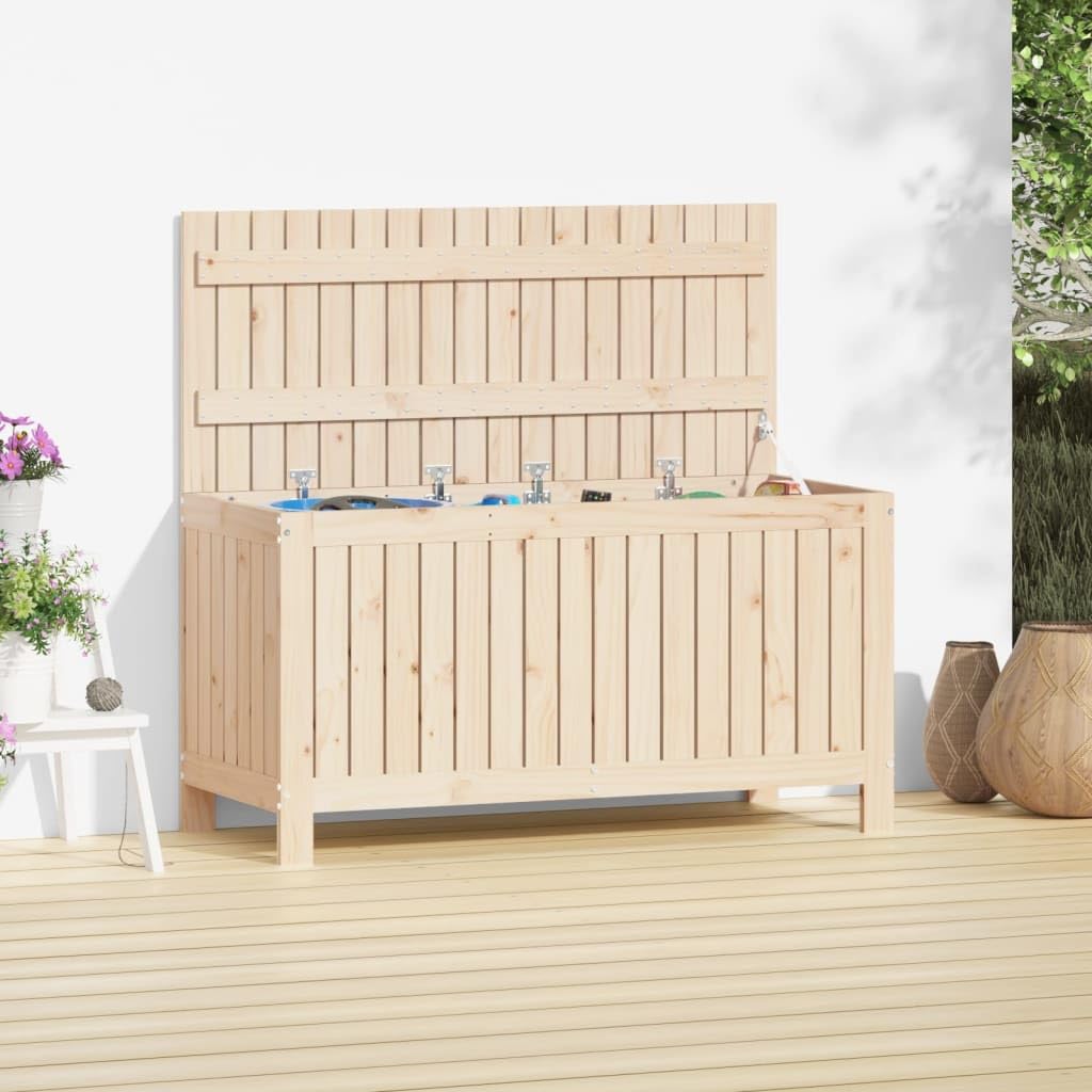 Arborthrum Garden Storage Box Deck Box Outdoor Chest Container Garden Tool Organiser Shed Garden Patio Outdoor Storage 115x49x60 cm Solid Wood Pine