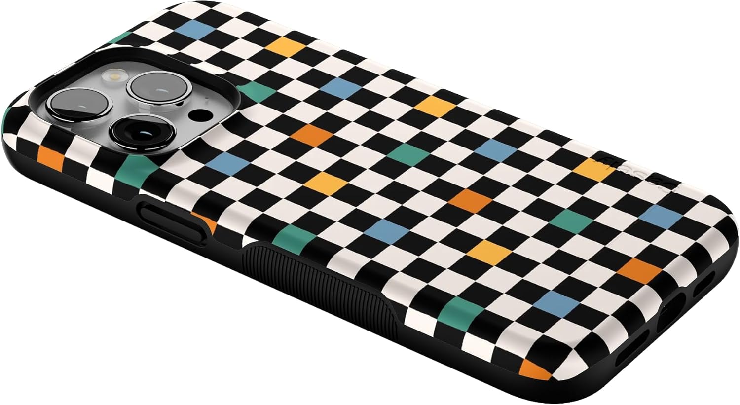 Casely iPhone 15 Pro Case | Old Skool | Retro Checkerboard | Bold Protective Design | Compatible with MagSafe