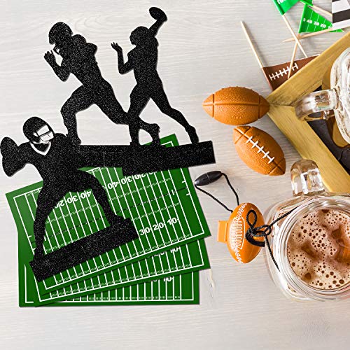 9 Pieces Football Table Centerpiece Football Party Decorations Football Player Silhouette Centerpieces, 8 Inches And 3 Styles #TOP4